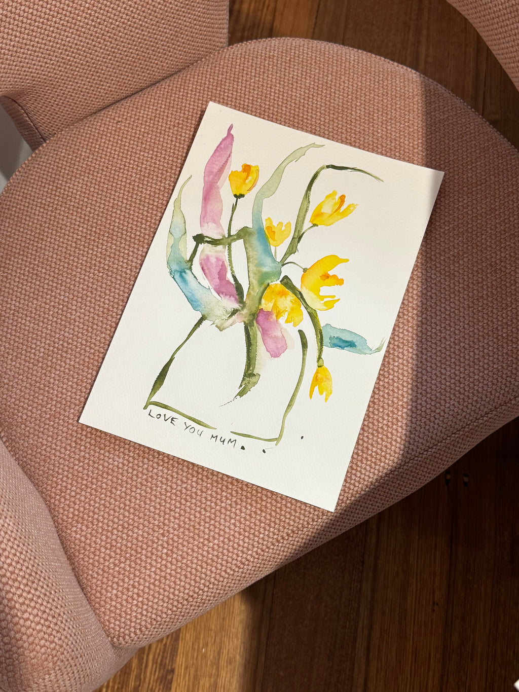 Golden Tulips in Vase